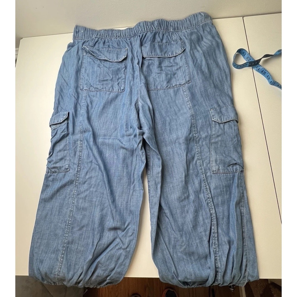 Lane Bryant Plus 22 High Rise Pull On Cargo Crop Jean Jogger - Picture 12 of 16